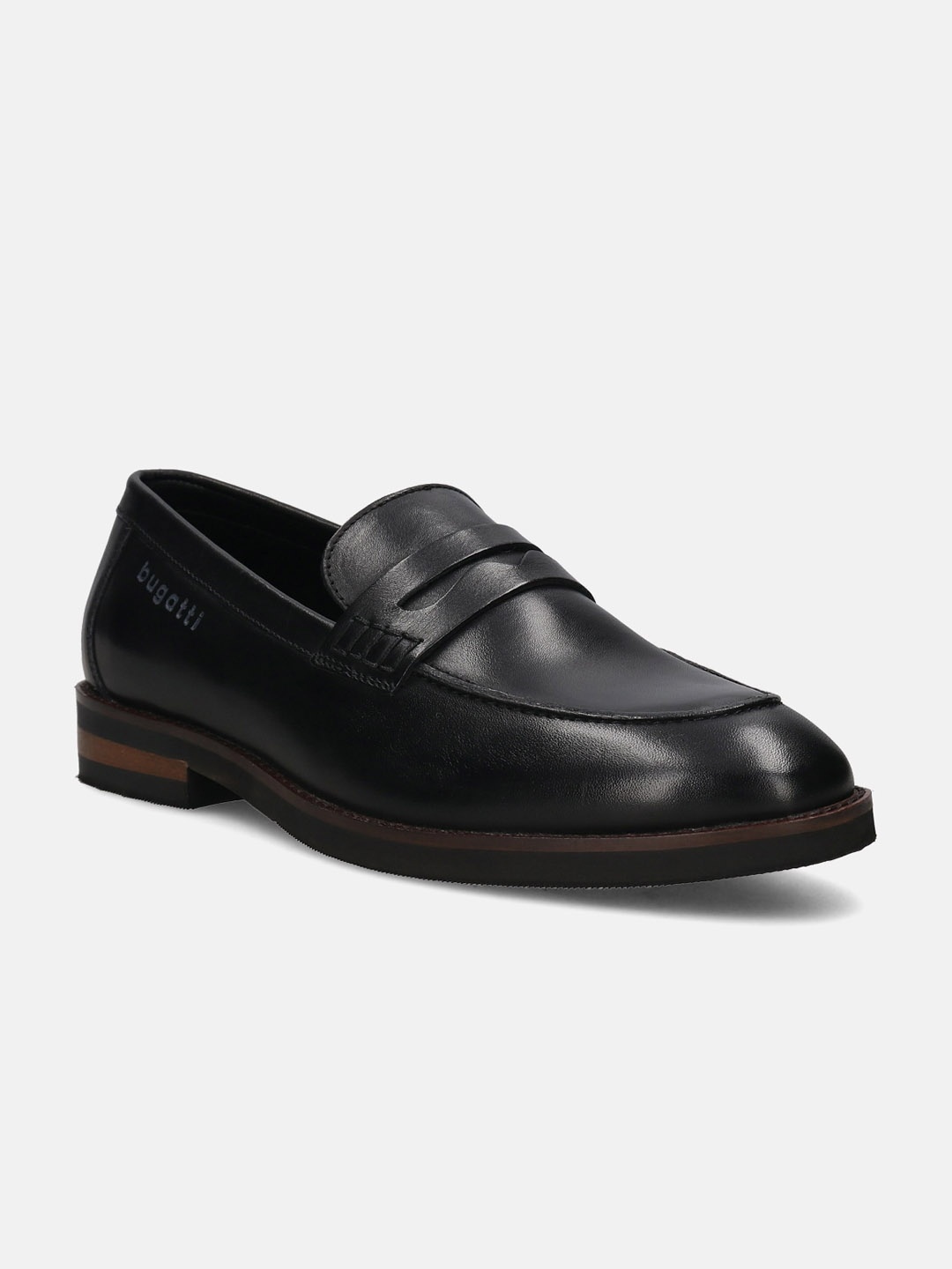 

Bugatti Kadmos Men Leather Formal Penny Loafers, Black