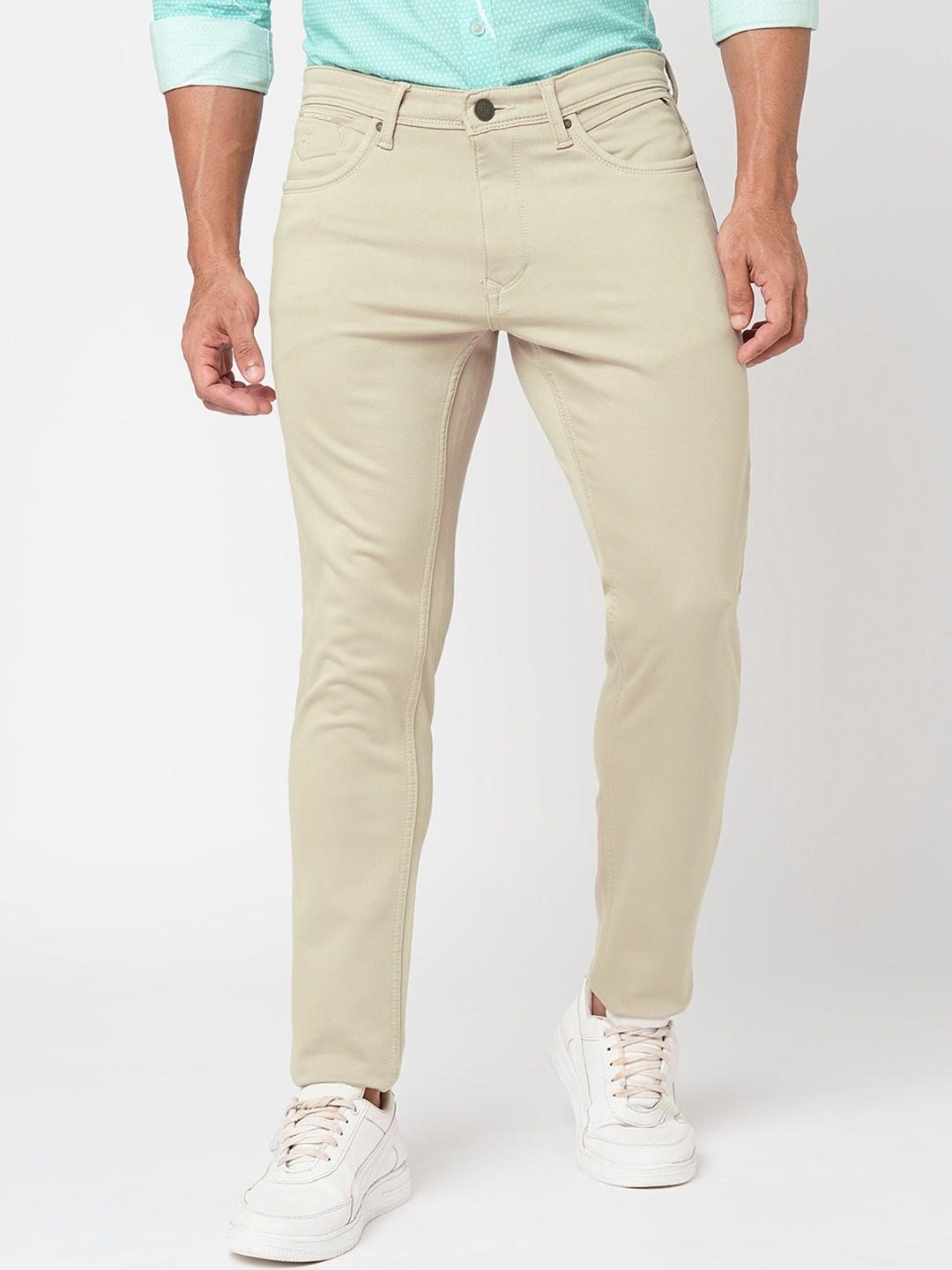 

Blue Buddha Men Regular Fit Cotton Regular Trouser, Beige