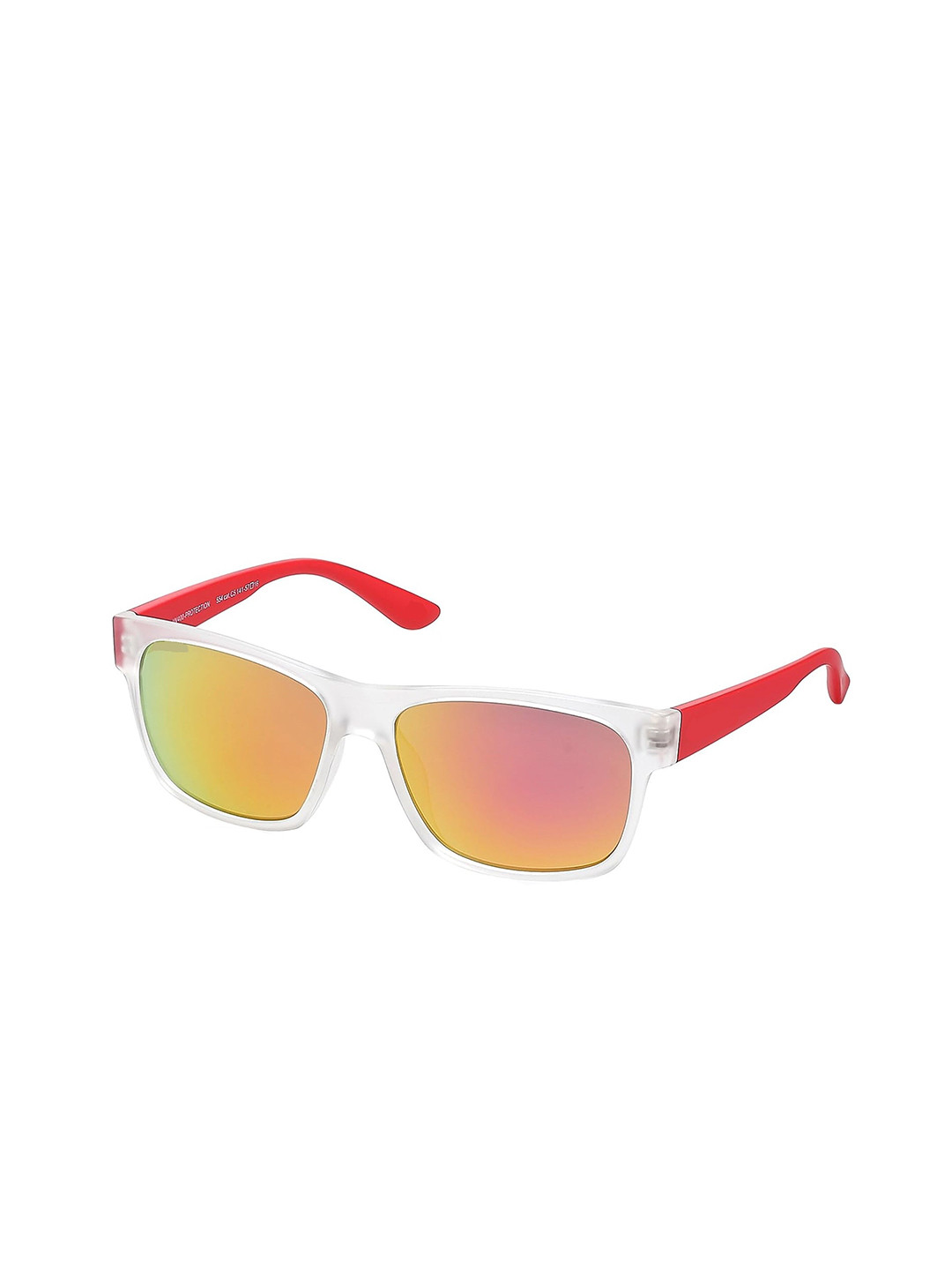 

SUNNIES Unisex Square Sunglasses with UV Protected Lens SNS-JB-554-C5, Red