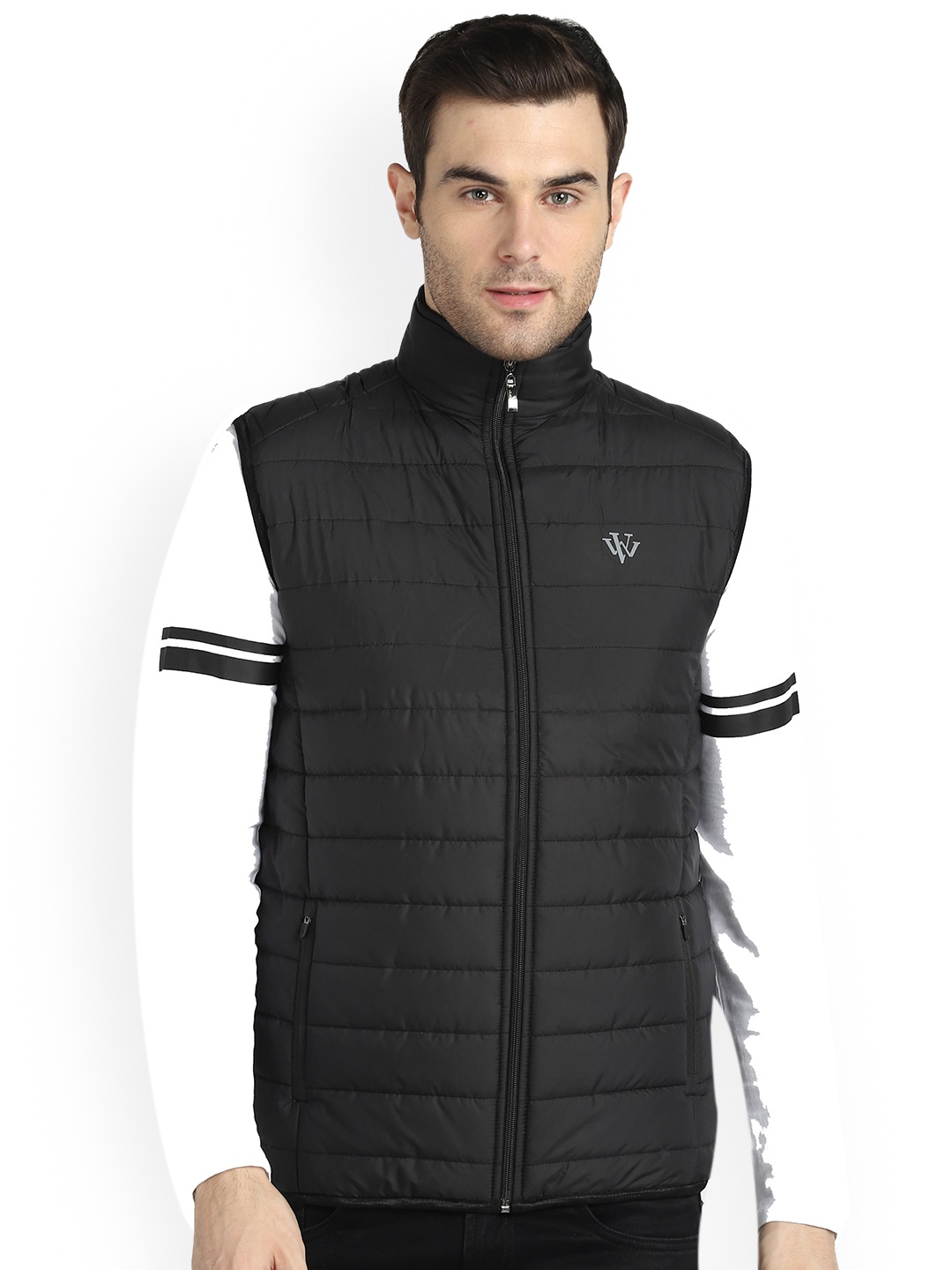 

BAESD Mock Collar Sleeveless Lightweight Padded Jacket, Black