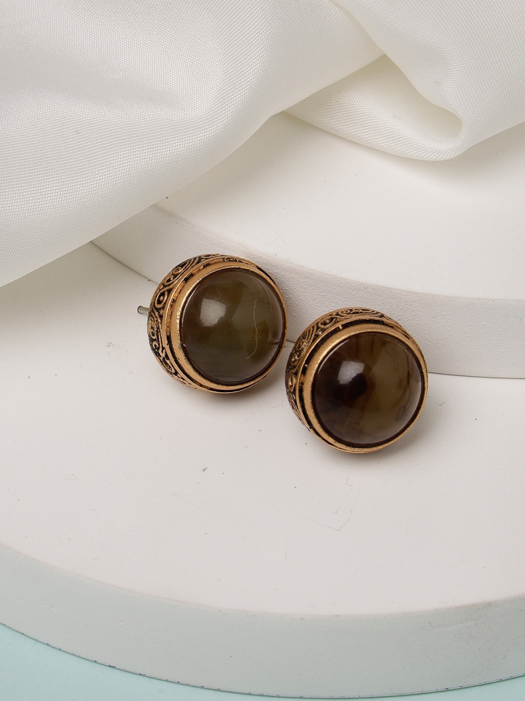 

ADIVA Gold Plated Classic Studs Earrings