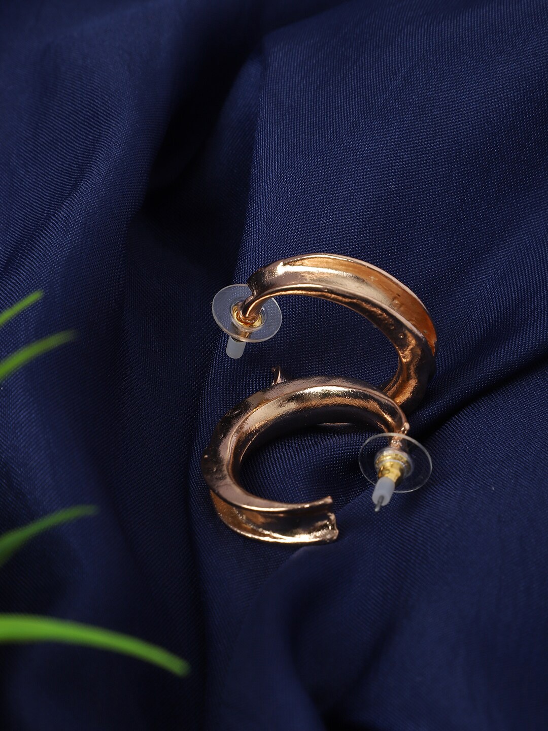 

Madame Rose Gold-Plated Circular Half Hoop Earrings
