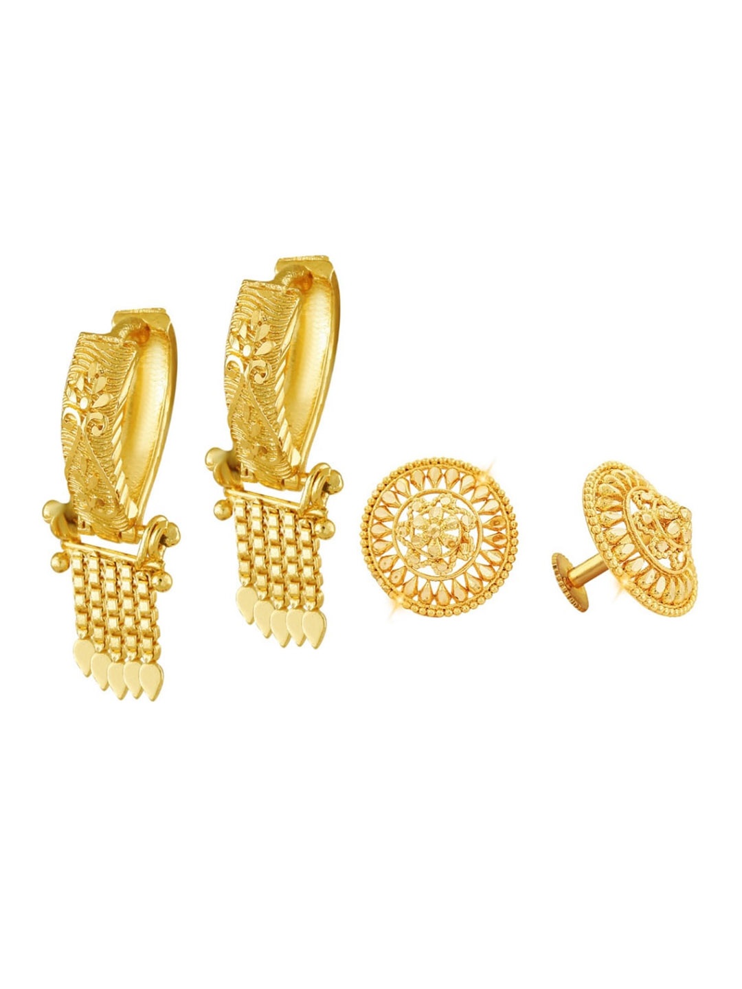 

Vighnaharta Gold-Toned Floral Studs Earrings