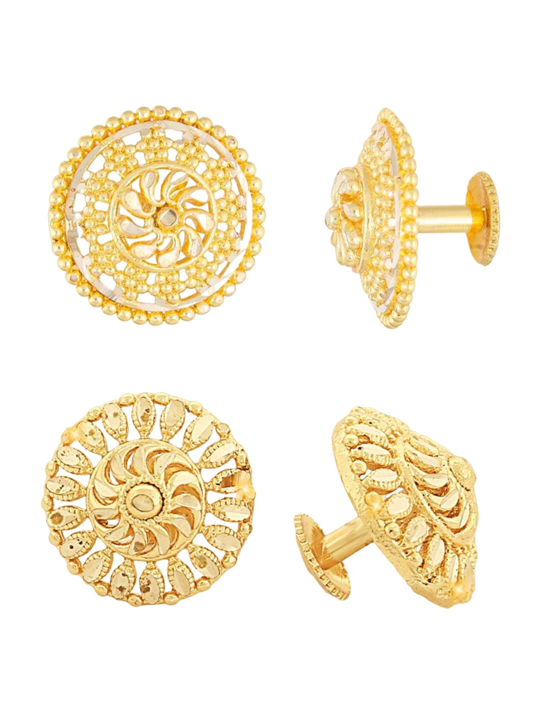 

Vighnaharta Gold-Toned Floral Studs Earrings