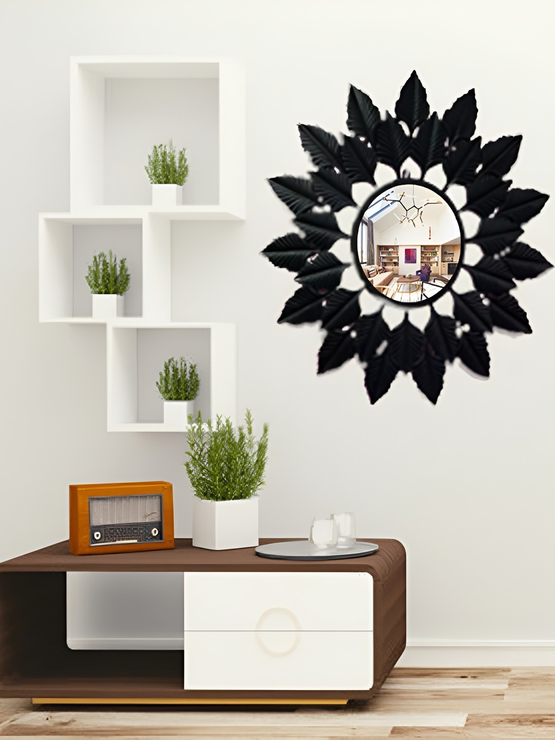 

GIG Handicrafts Black Wall Mounted Hanging Mirror