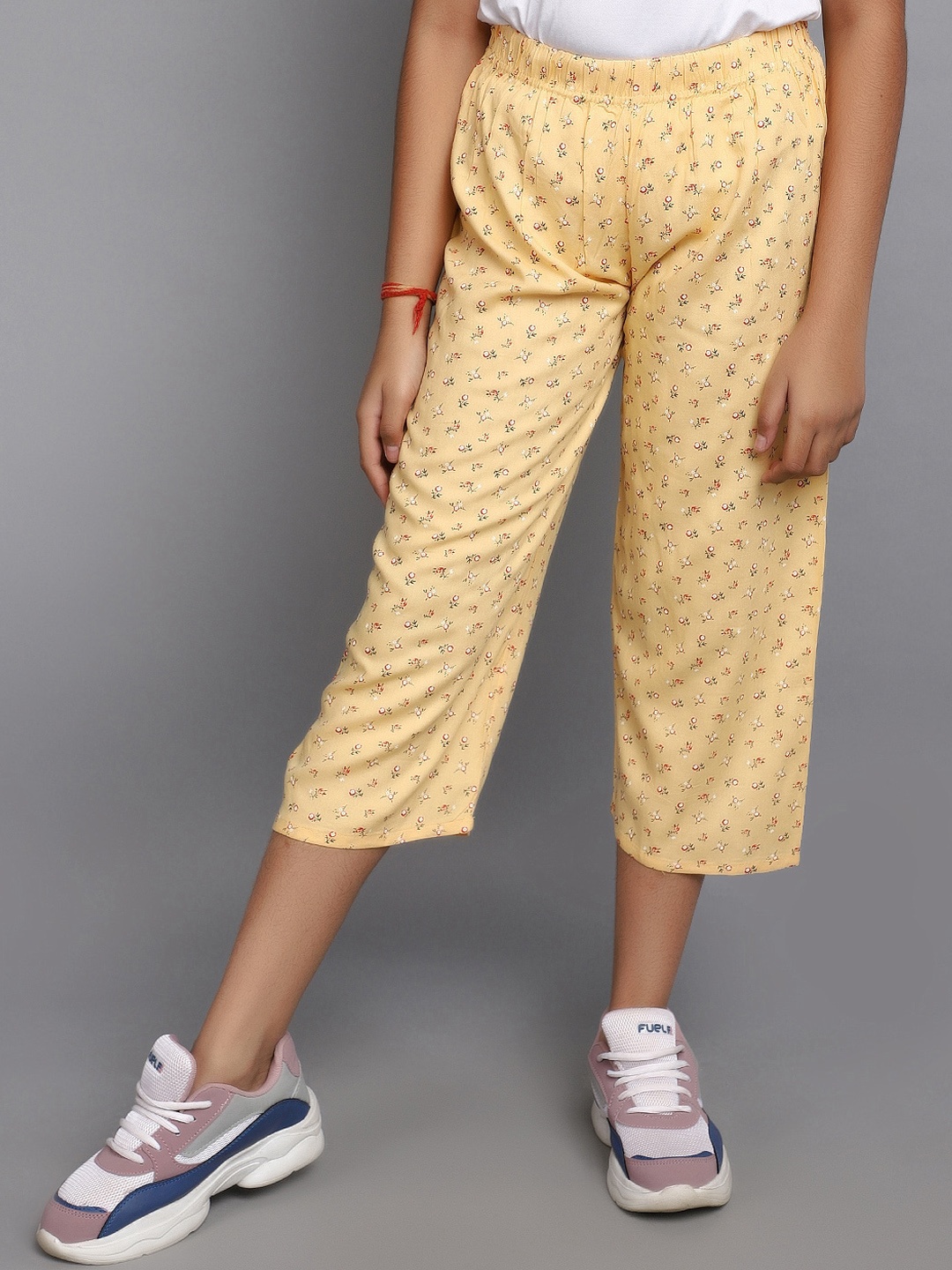 

VMart Girls Printed Mid-Rise Track Pant, Gold