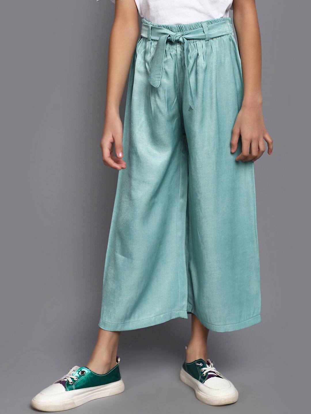 

V-Mart Girls Mid Rise Cotton Palazzo, Green