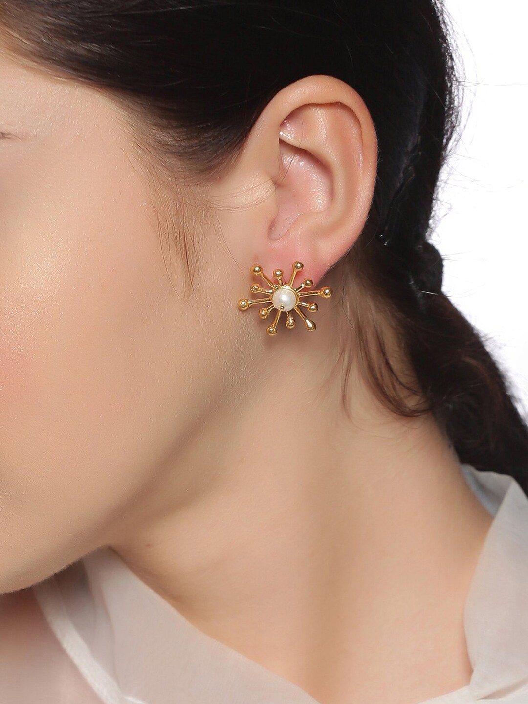 

Unniyarcha Gold Plated 92.5 Sterling Silver Circular Studs