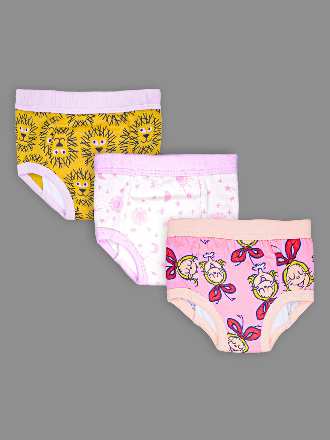 

Born Babies 3-Pcs Quick Reusable Cloth Diaper Training Pants, Yellow