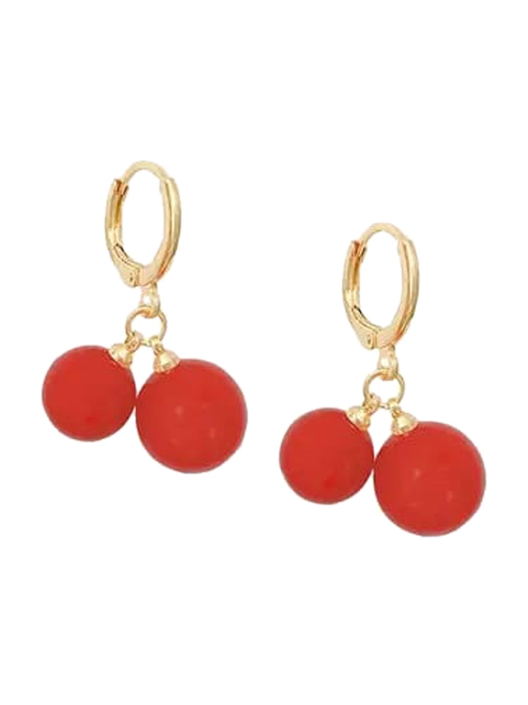 

KRYSTALZ Gold-Plated Circular Drop Earrings