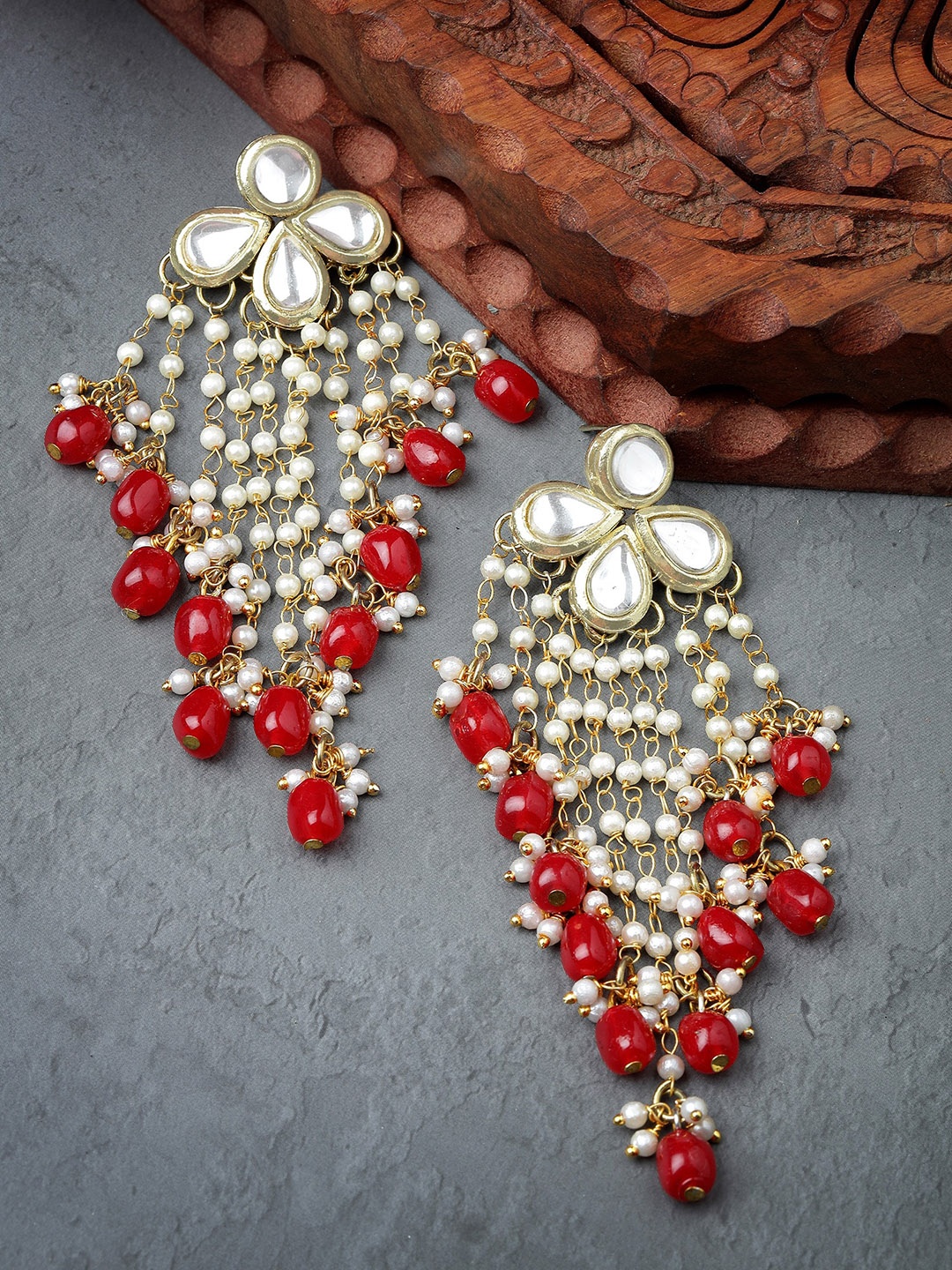 

KARATCART Gold Plated Drop Earrings