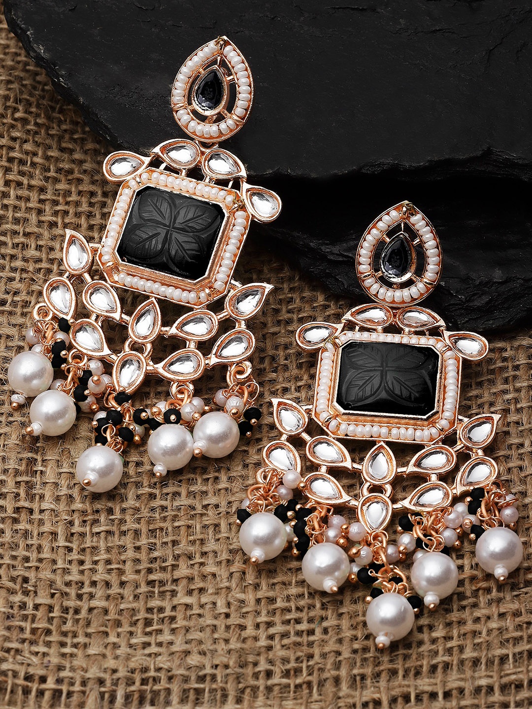 

KARATCART Rose Gold-Plated Drop Earrings