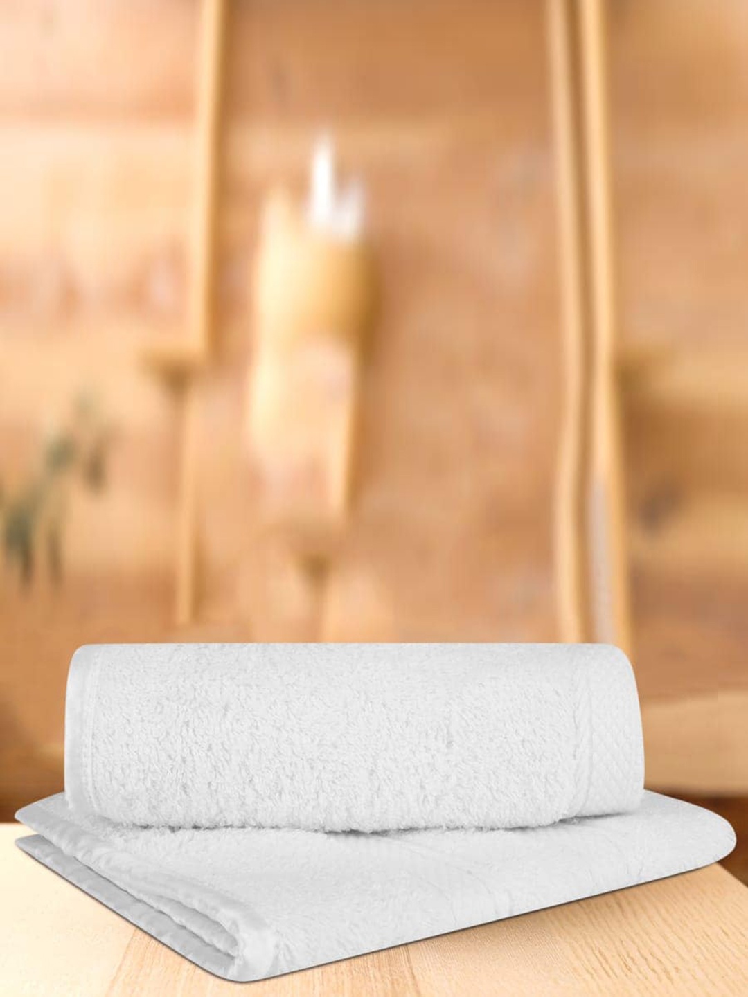 

LUSH & BEYOND White 2 Pieces Cotton 500 GSM Face Towels