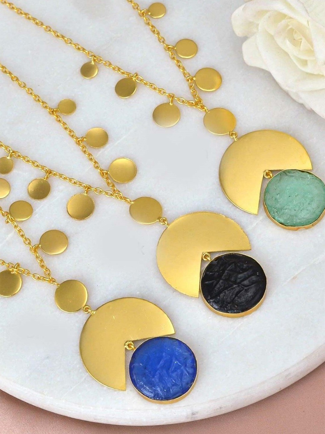 

ZURII Set Of 3 Brass Gold-Plated Chain
