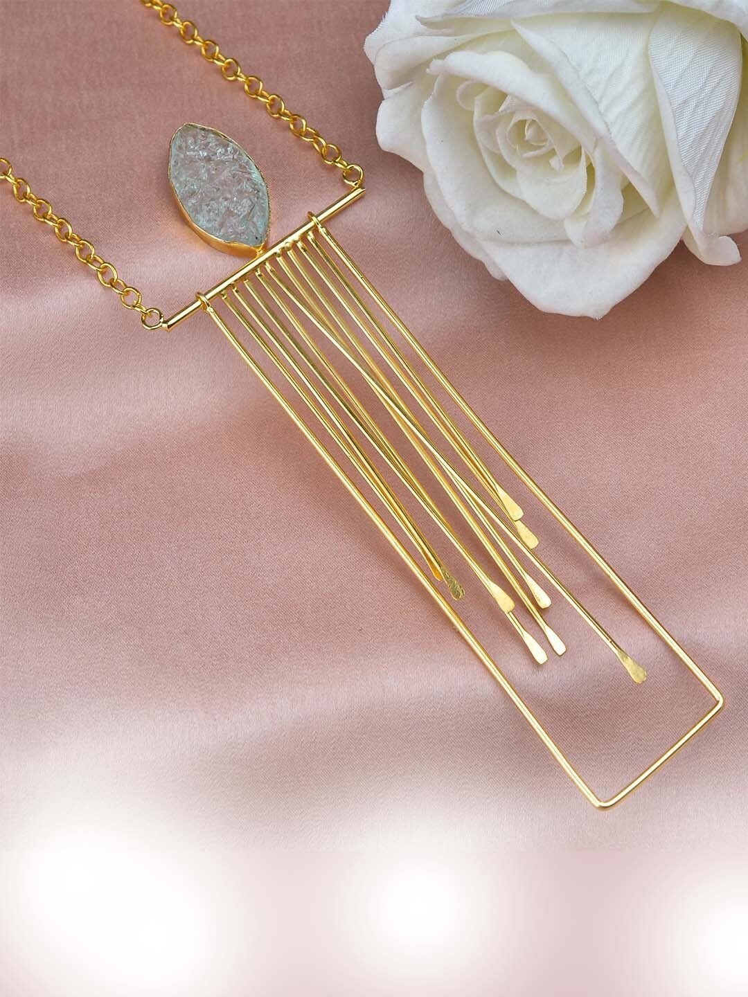 

ZURII Rectangular String Brass Gold-Plated Chain