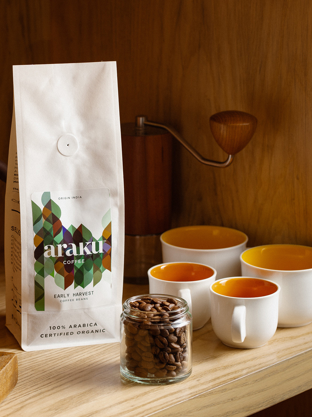 

ARAKU Coffee Early Harvest Medium Roast Whole Beans Coffee 250 gms, White