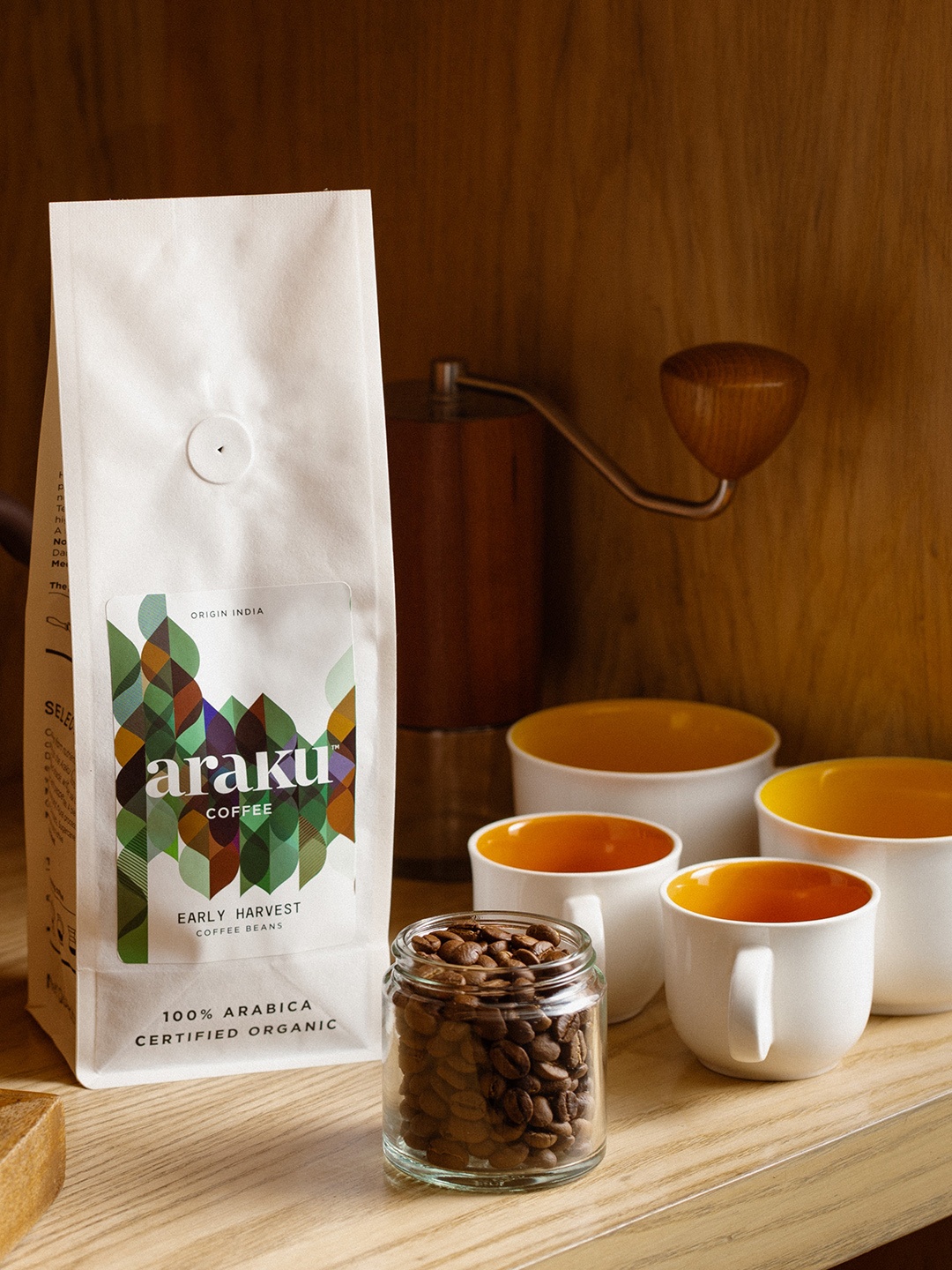 

ARAKU Coffee Early Harvest Medium Roast Fine Grind Coffee 250gms, White