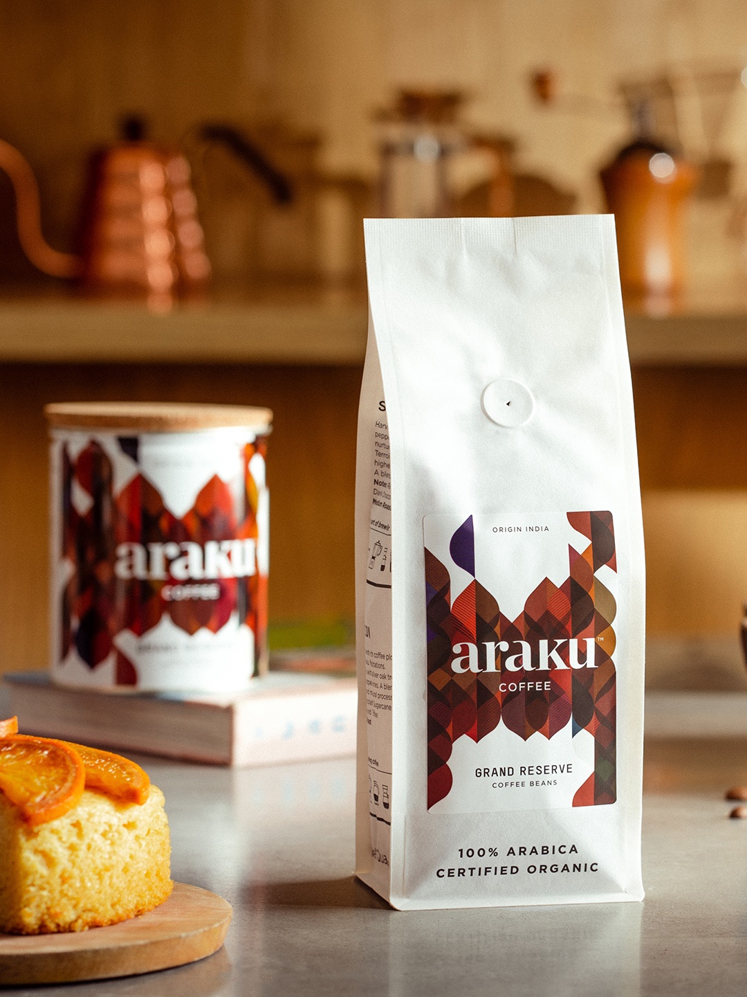 

ARAKU Coffee Grand Reserve Medium Grind Roast Coffee- 250g, White