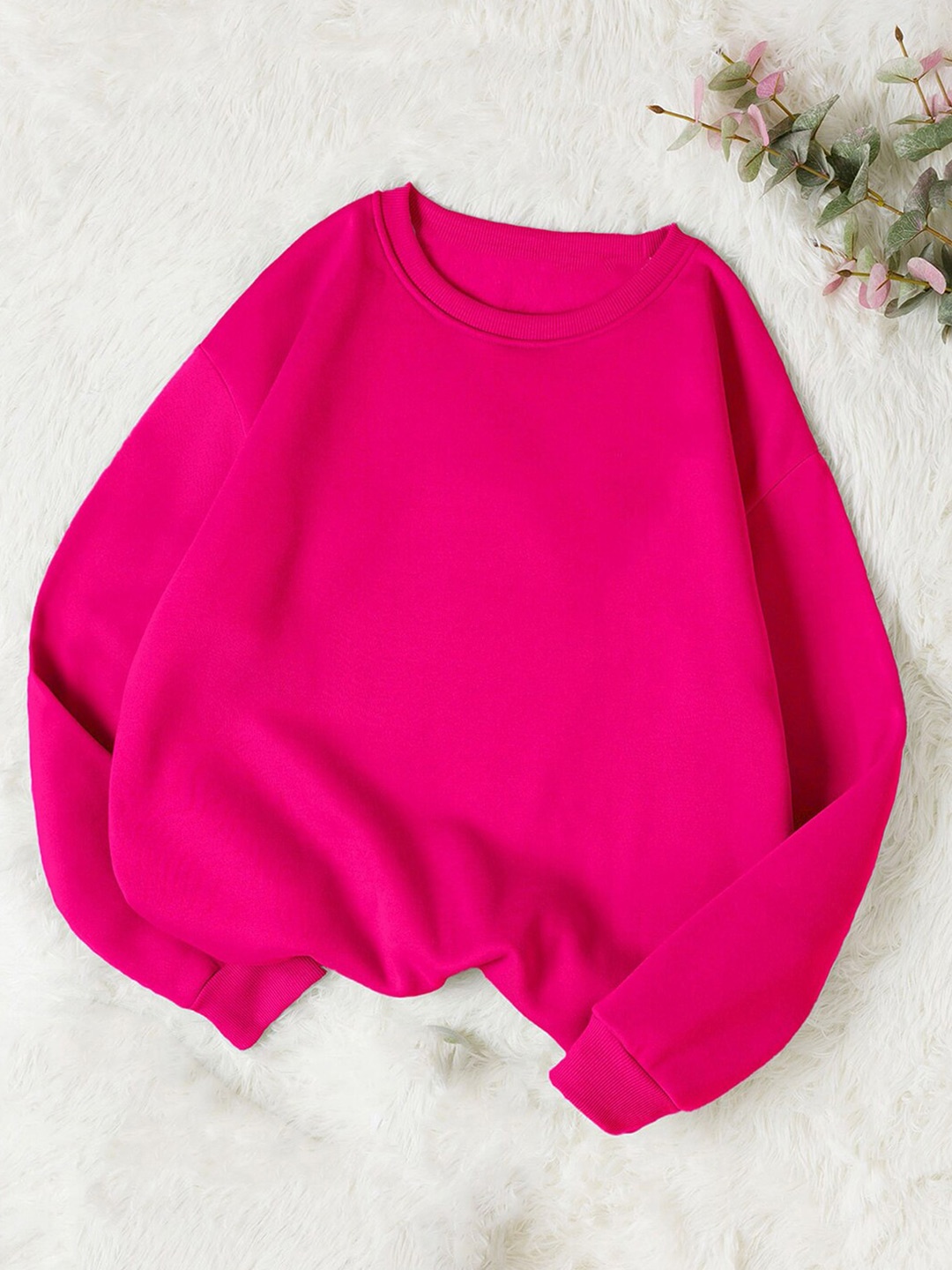 

Kotty Pink Round Neck Fleece Sweatshirt