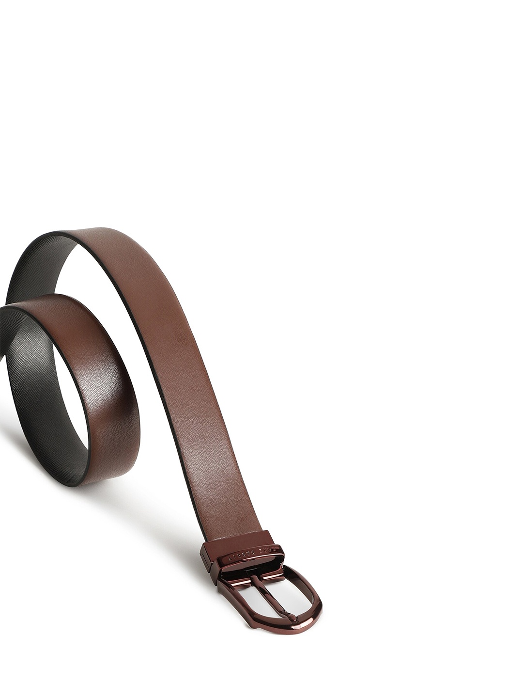 

RARE RABBIT Men Textured Leather Reversible Formal Belt, Black