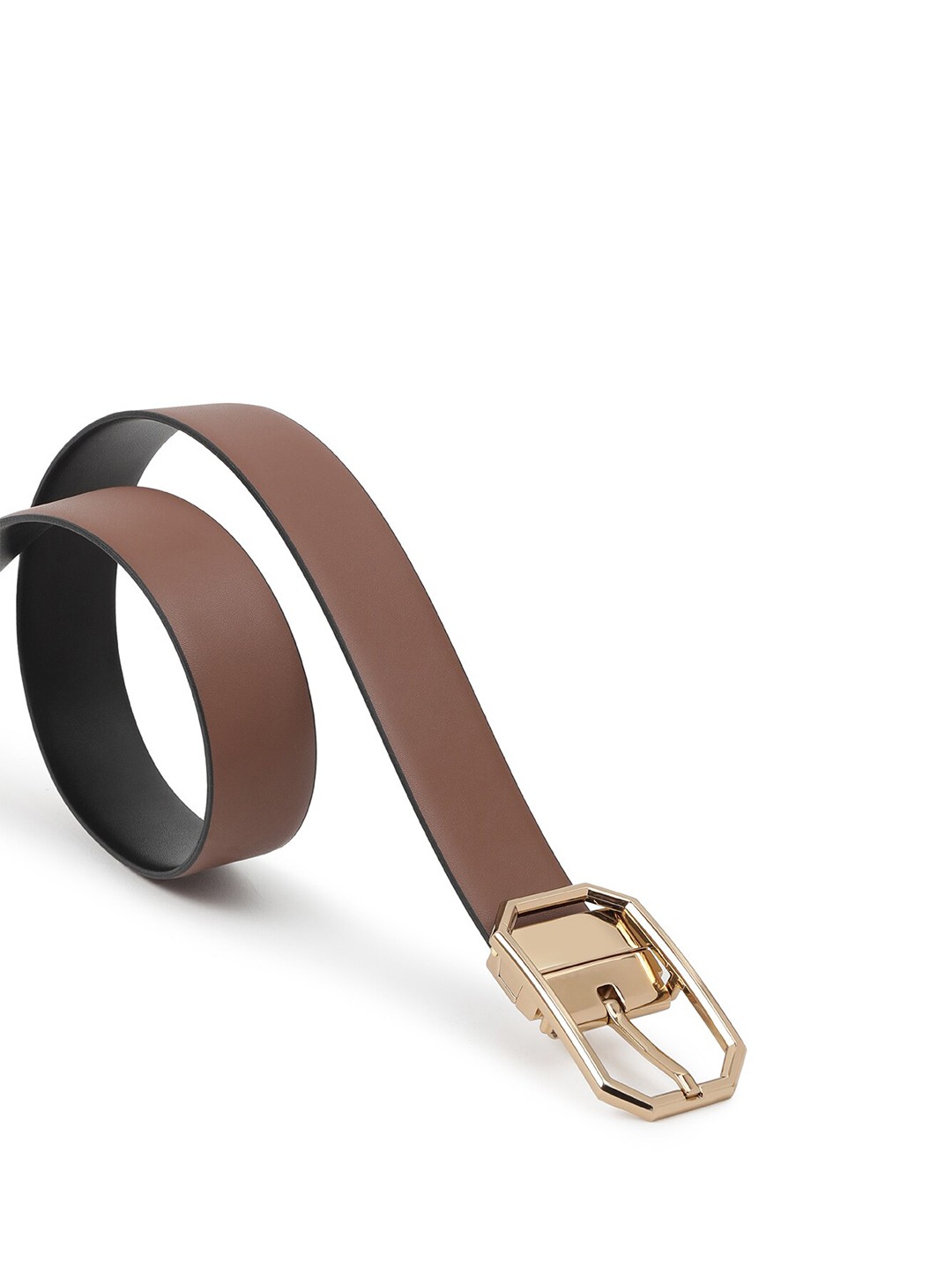 

RARE RABBIT Men Leather Reversible Formal Belt, Black
