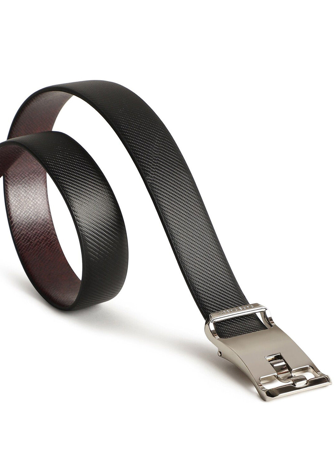 

RARE RABBIT Men Leather Reversible Formal Belt, Black