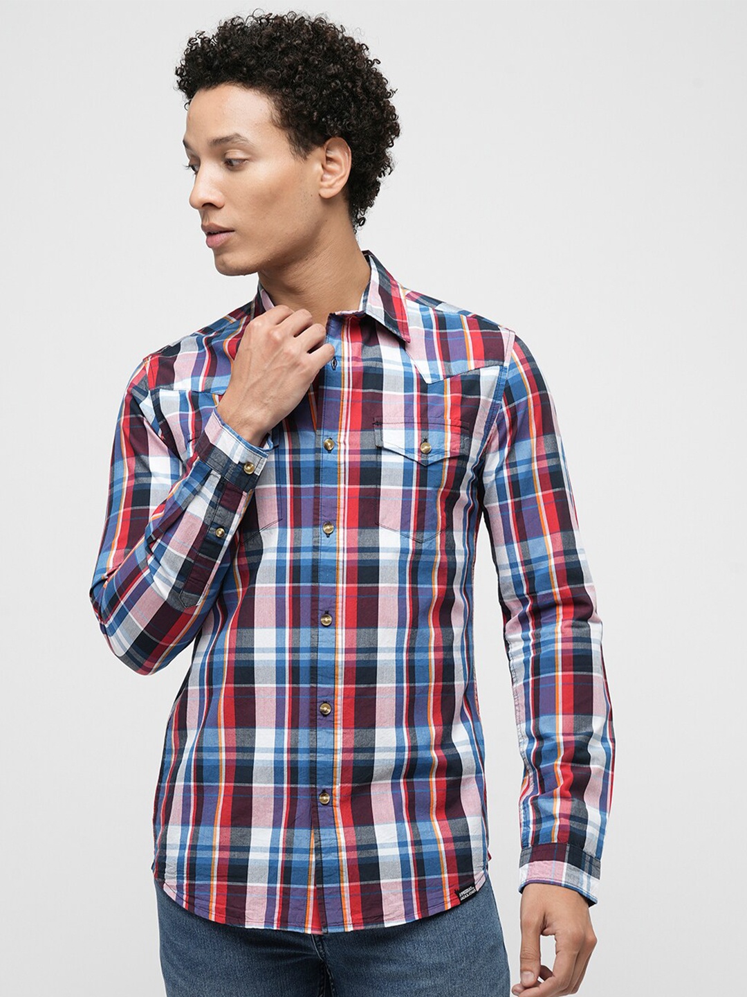 

Jack & Jones Tartan Checked Slim Fit Casual Shirt, Multi