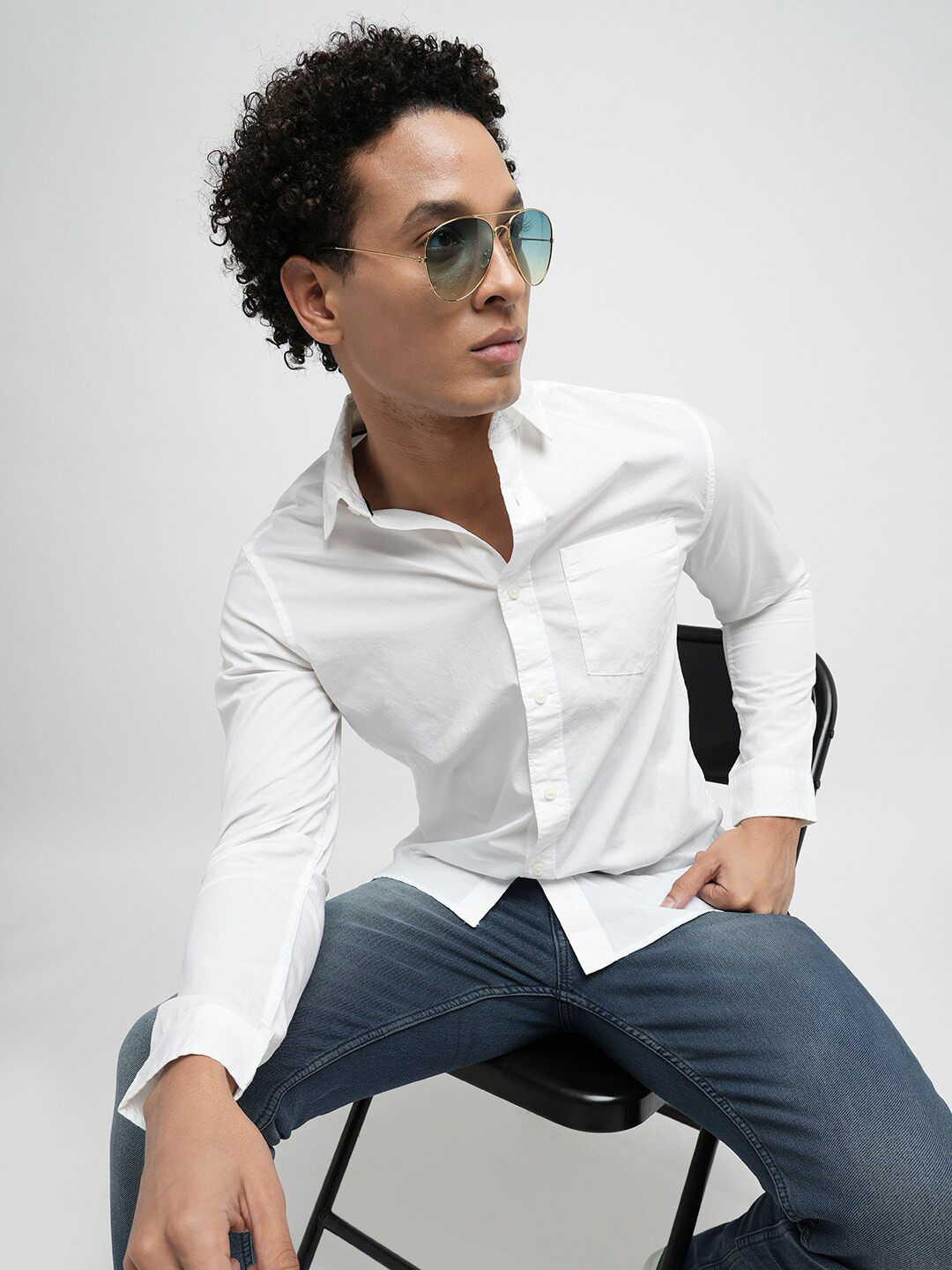 

Jack & Jones Slim Fit Pure Cotton Casual Shirt, White