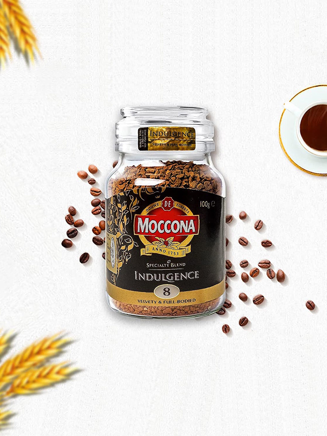 

Moccona Set Of 2 Indulgence Instant Coffee- 100g Each, Khaki