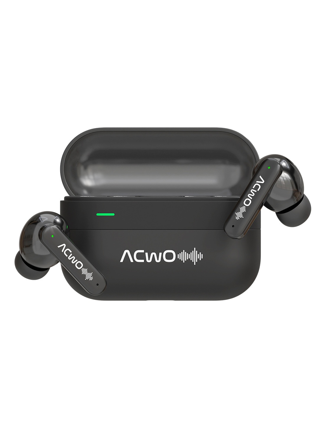 

ACwO DwOTS 424 Wireless Earbuds With Dual ENC & Digital Display, Black