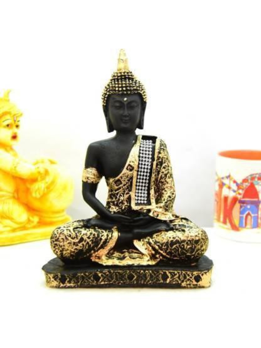 

Goldiluxe Gold Toned & Black Buddha Idol Showpiece