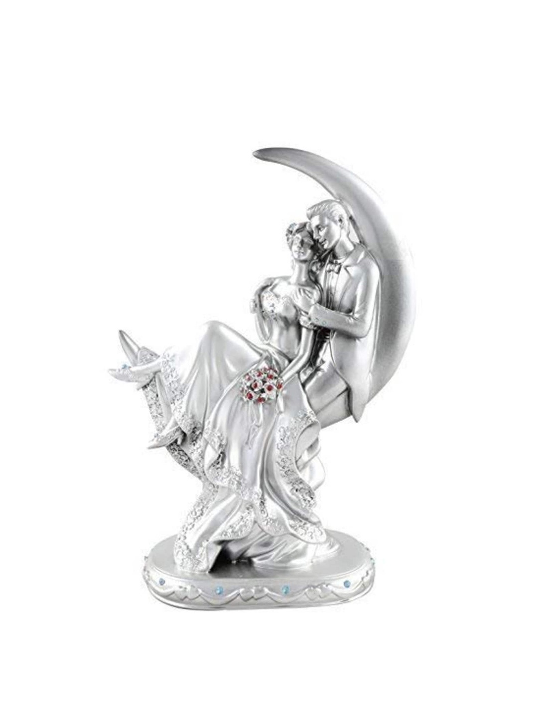 

Goldiluxe Grey Couple With Moon Medium Showpiece