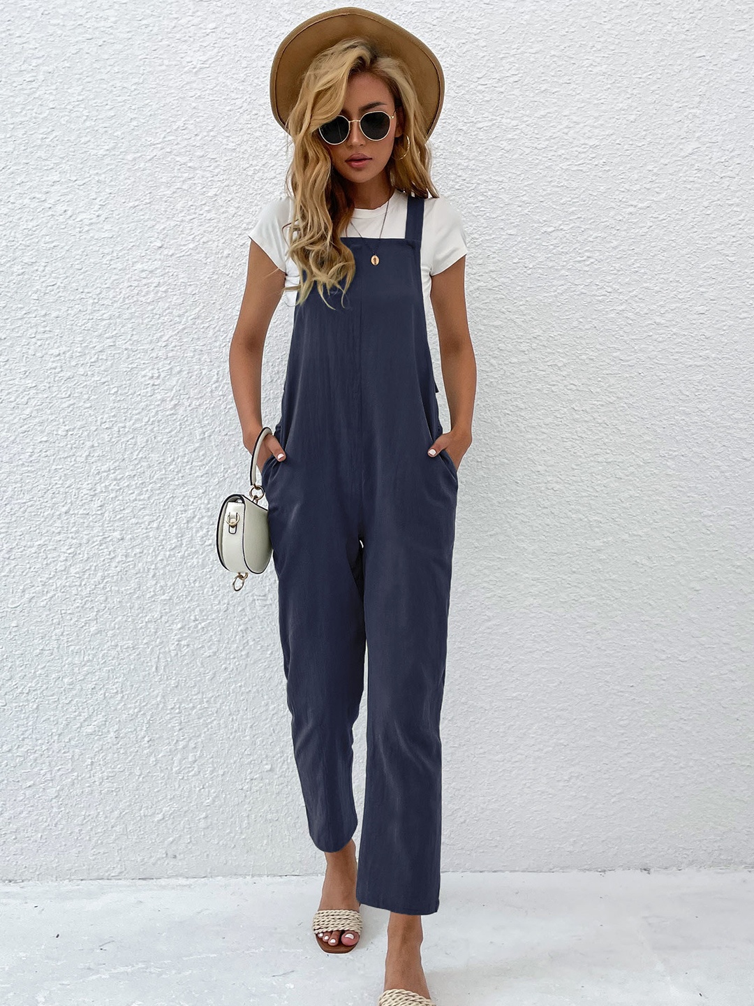 

StyleCast Basic Jumpsuit, Navy blue