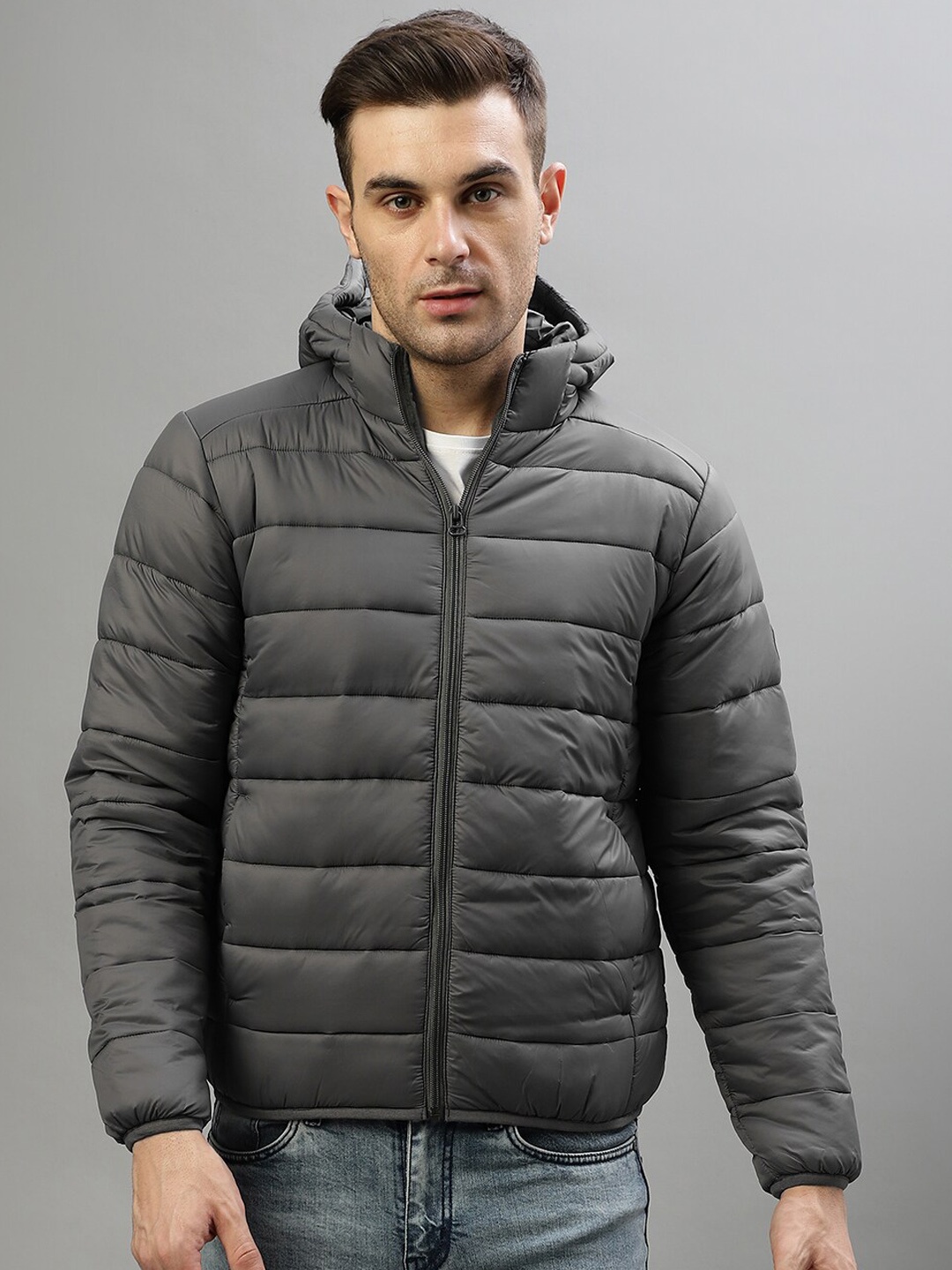 

LINDBERGH Hooded Puffer Jacket, Grey