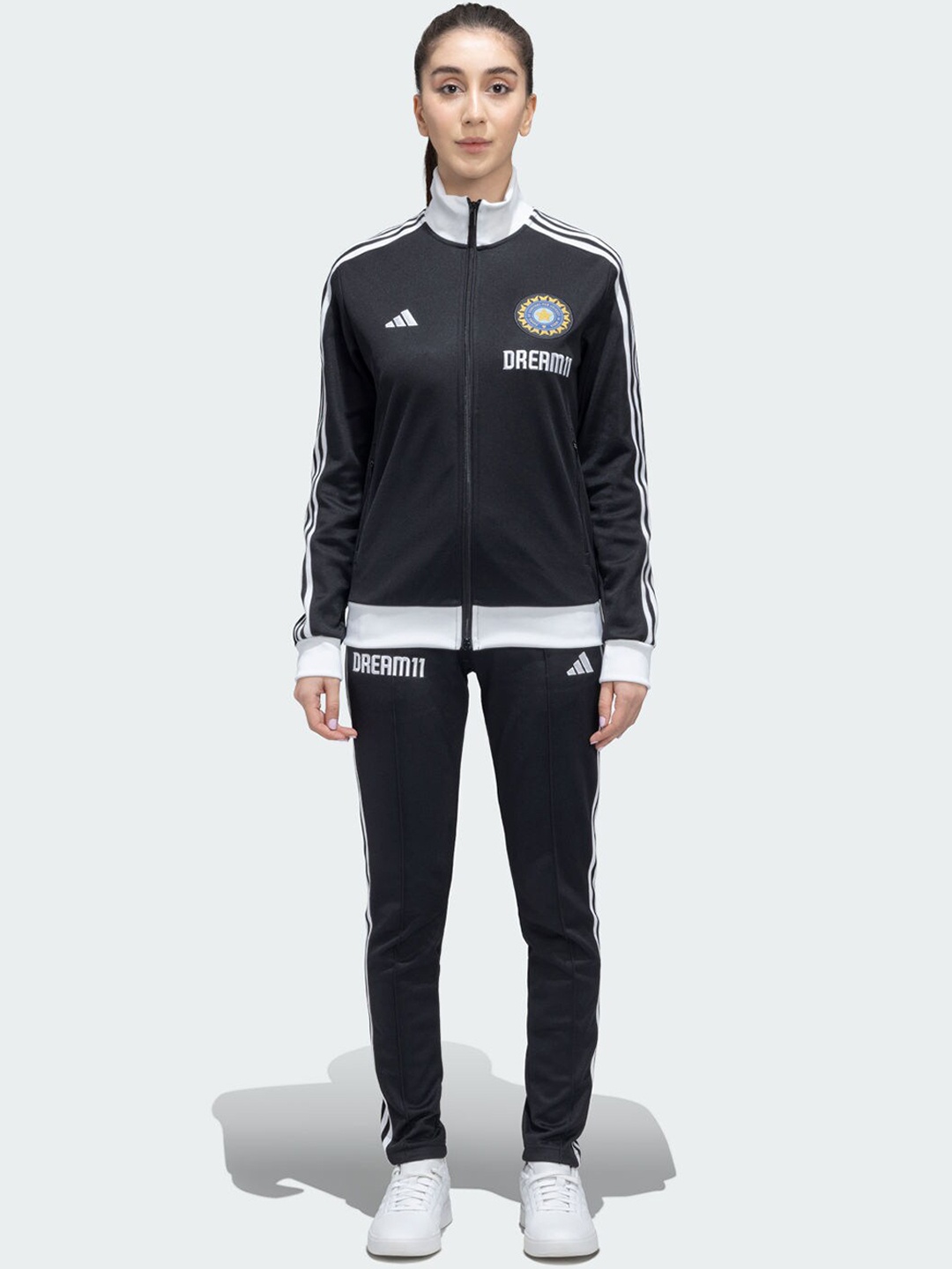 

ADIDAS INDCRI Printed High Neck Tracksuits, Black