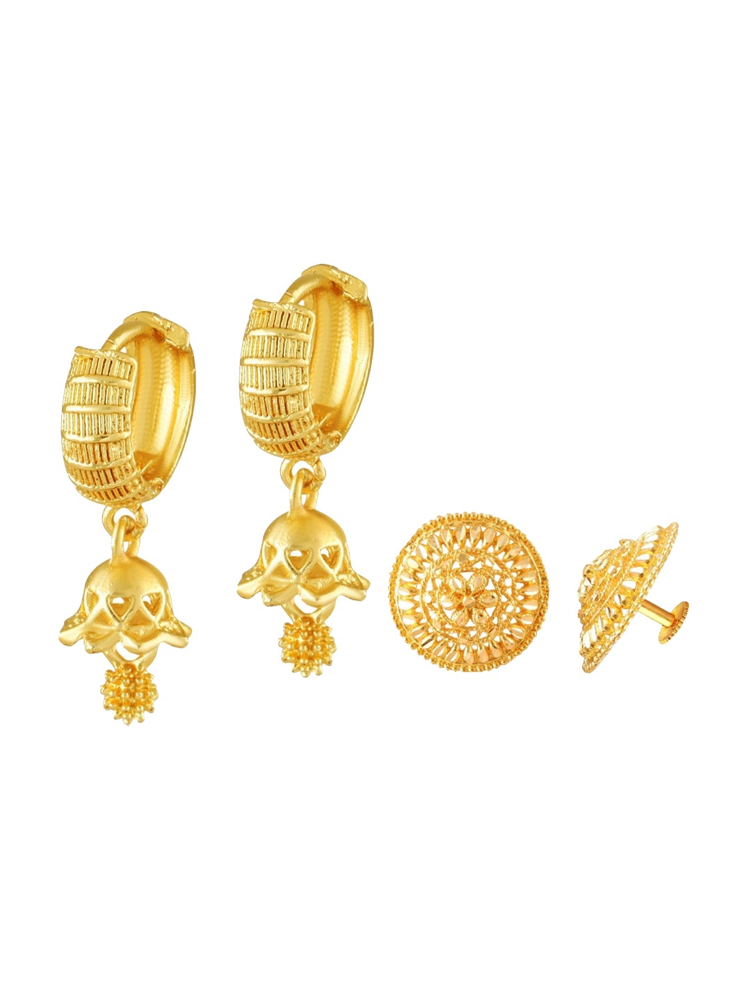 Vighnaharta Gold-Toned Floral Studs Earrings