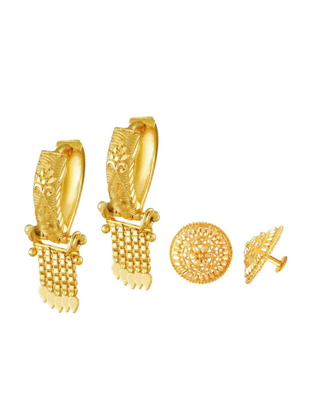 

Vighnaharta Gold-Toned Floral Studs Earrings