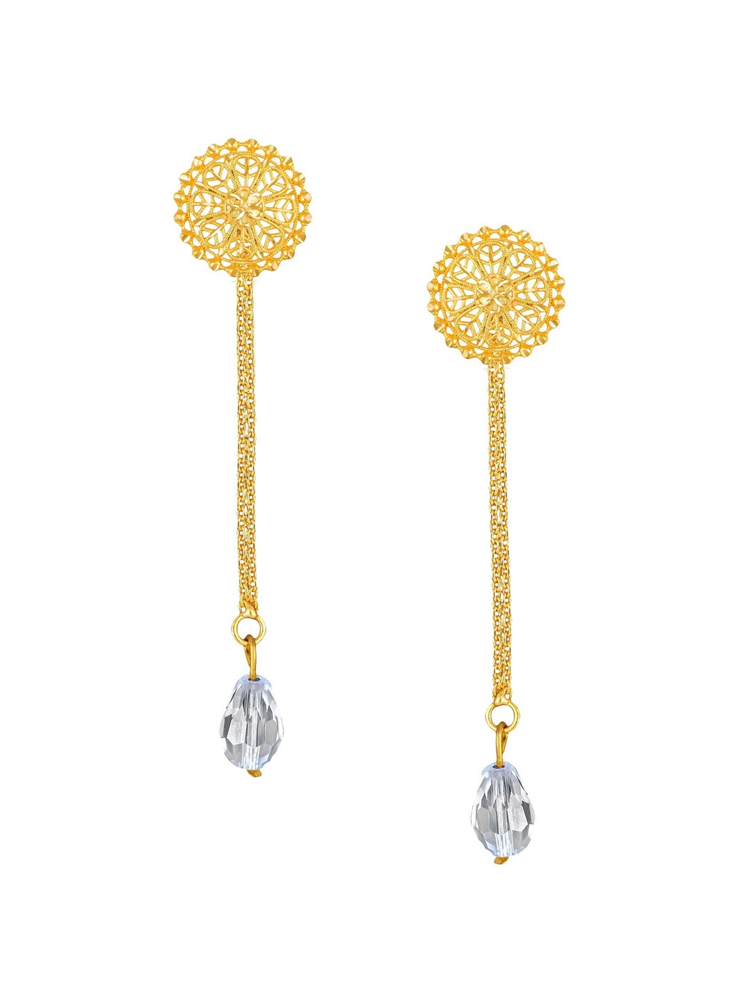 

Vighnaharta Gold-Toned Floral Studs Earrings