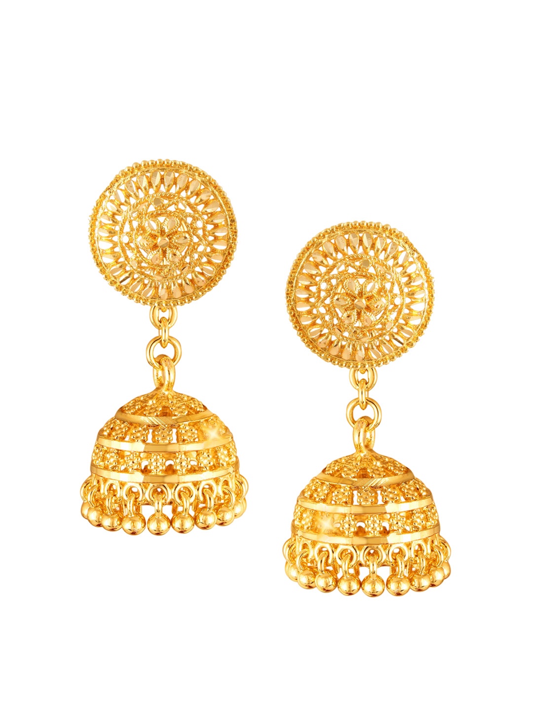 

Vighnaharta Gold-Toned Floral Studs Earrings