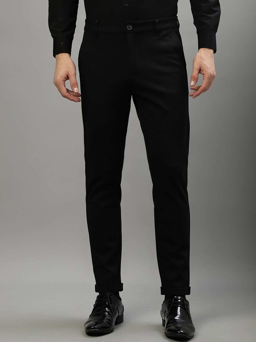 

LINDBERGH Men Slim Fit Chinos Trousers, Black