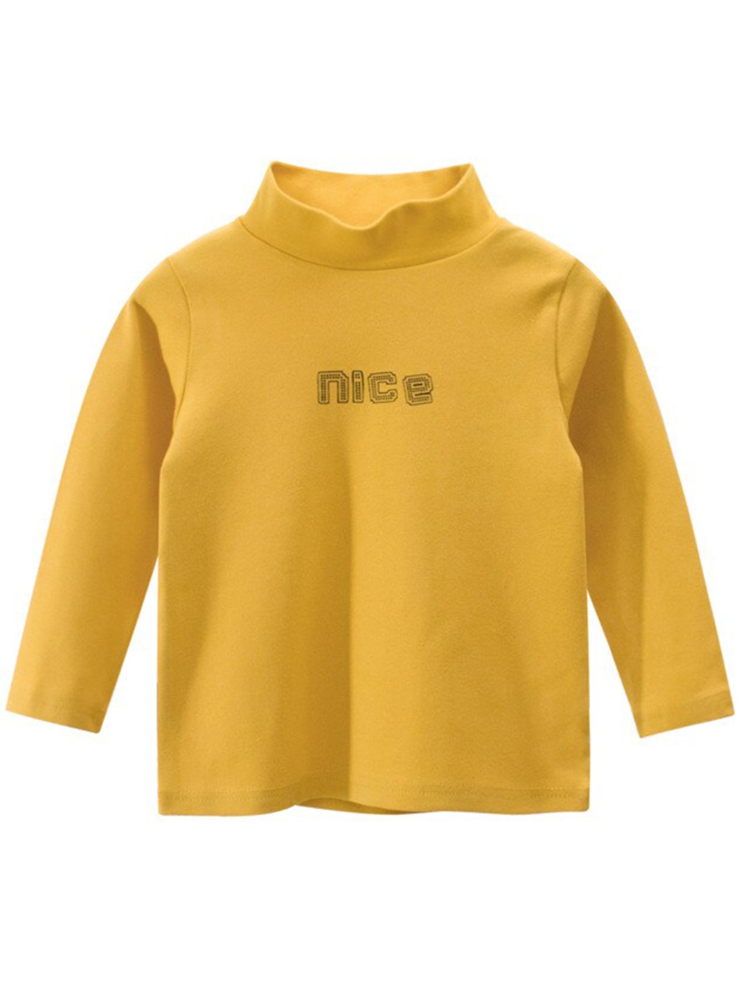 

StyleCast Girls Yellow High Neck Cotton Top
