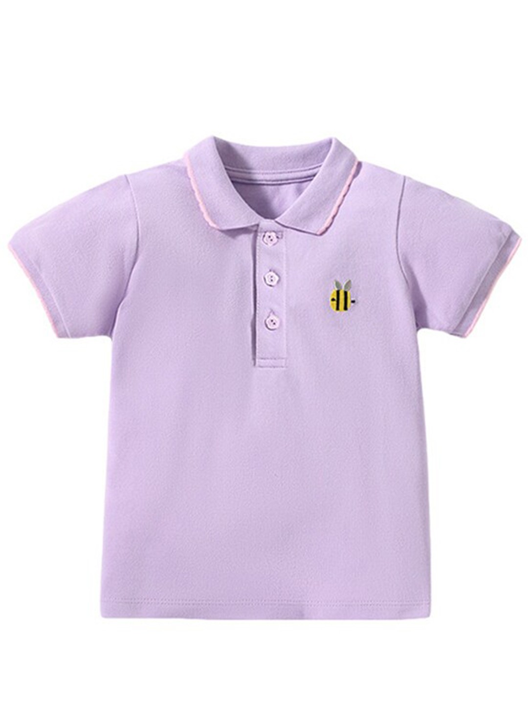 

StyleCast Girls Purple Polo Collar Cotton T-shirt