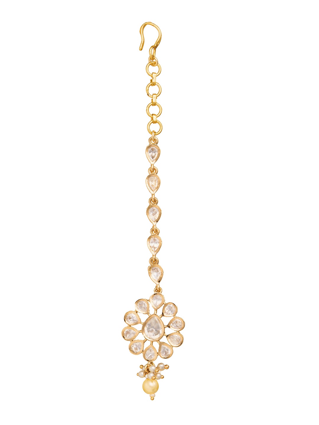 

CURIO COTTAGE Gold-Plated Kundan-Studded Maang Tikka