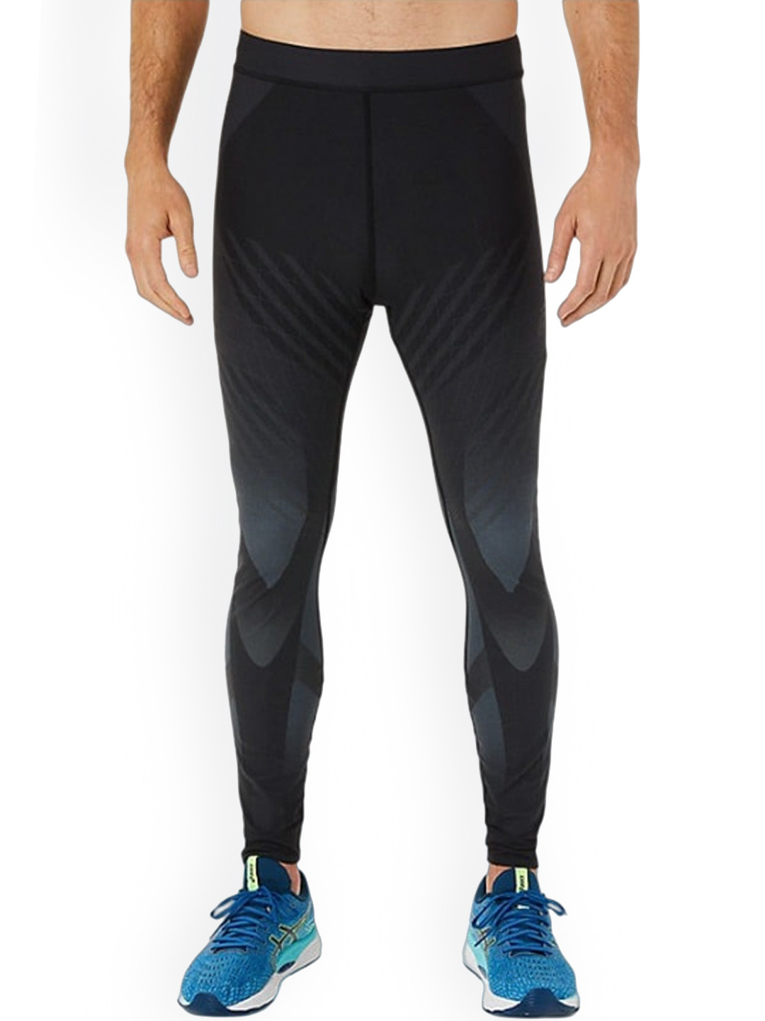 

ASICS MetaRun Men Printed Ankle-Length Gym Tights, Black