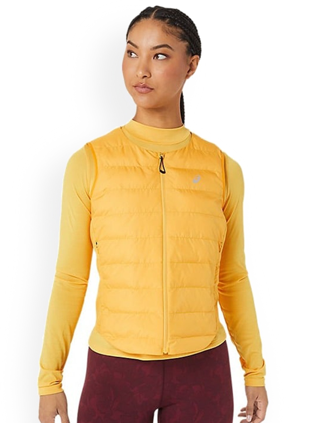 

ASICS Runkoyo Padded Sleeveless Vest Padded Jacket, Yellow