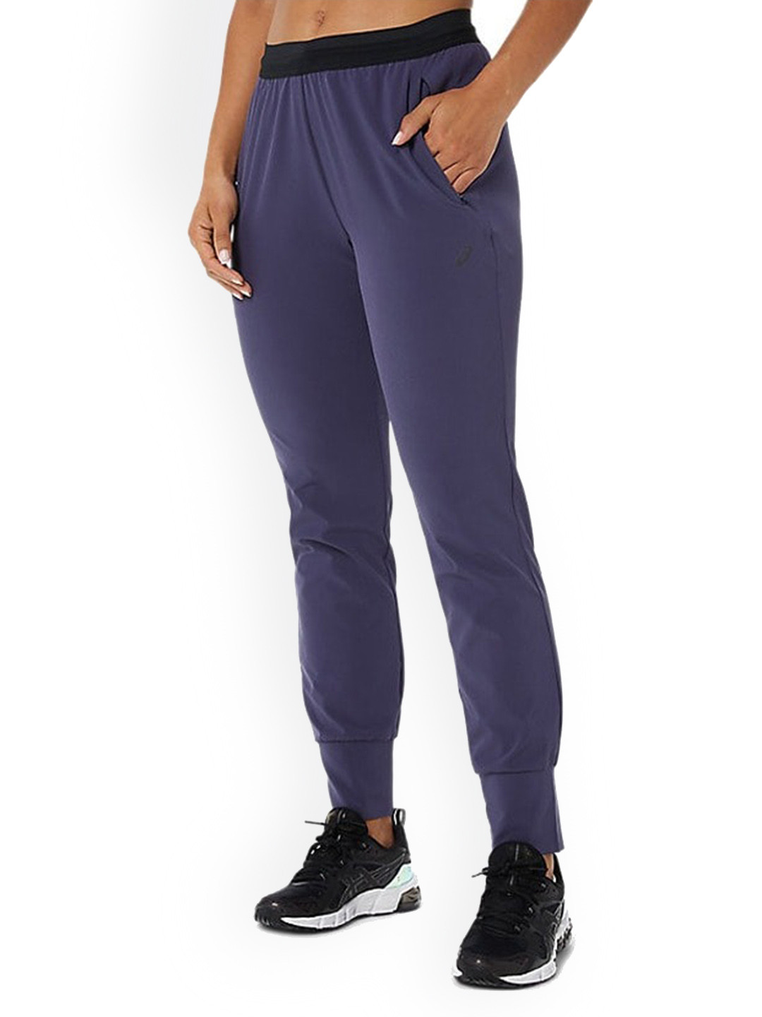 

ASICS Women Stretch Woven Mid-Rise Joggers, Blue