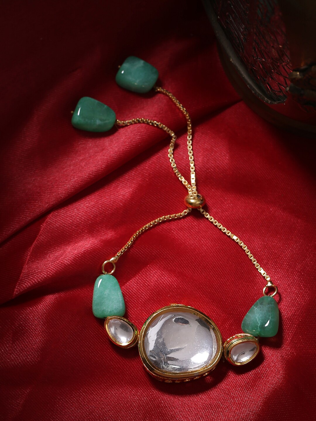 

Shoshaa Kundan Gold-Plated Wraparound Bracelet