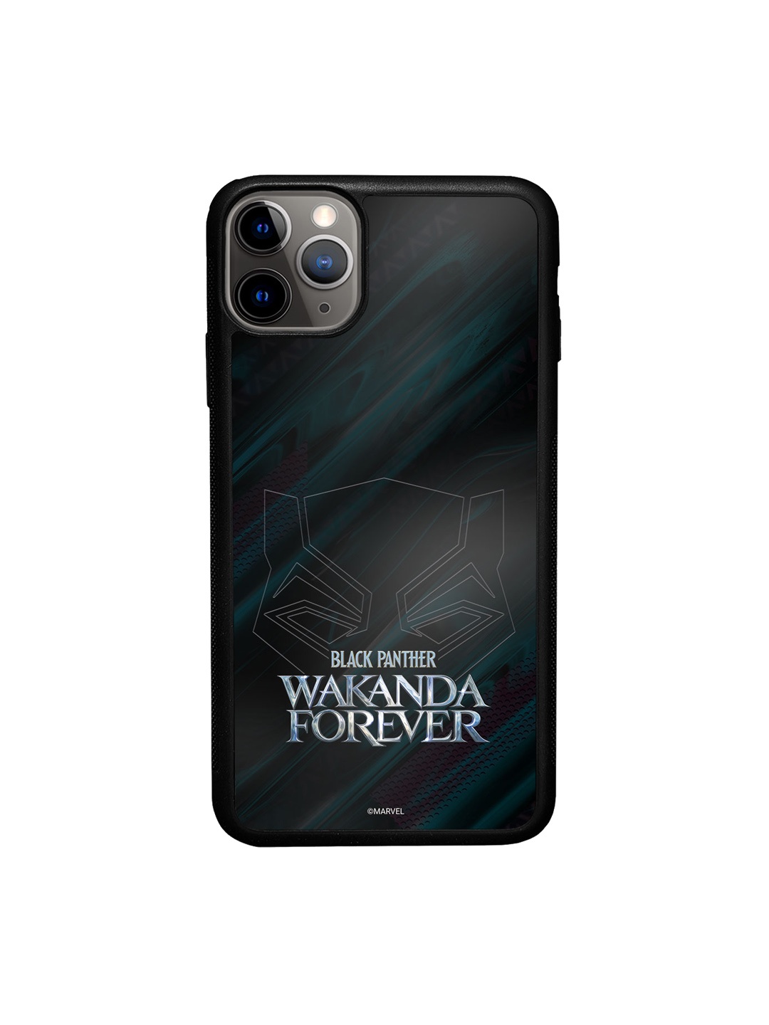 

macmerise Wakanda Forever Logo Printed Grey iPhone 11 Pro Bumper Case Cover, Black