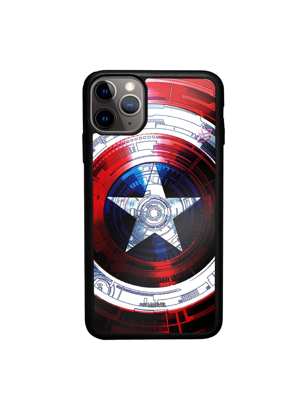 

macmerise Captains Shield Decoded iPhone 11 Pro Max Bumper Case Cover, Red