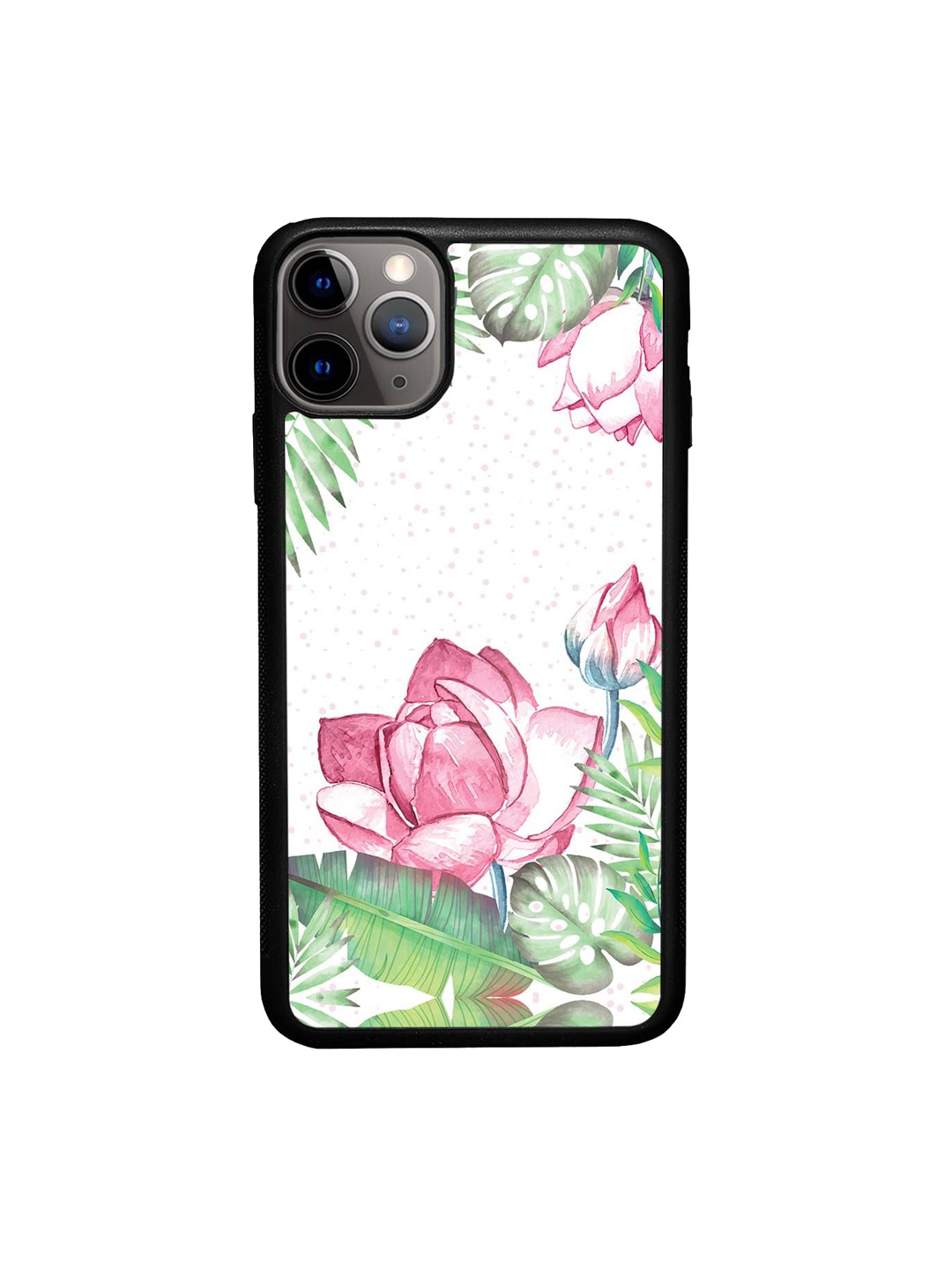 

macmerise Laotian Lotus Printed iPhone 11 Pro Phone Bumper Case Cover, White